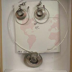 Brand new- never worn earring and choker necklace set. John Michael Richardson.